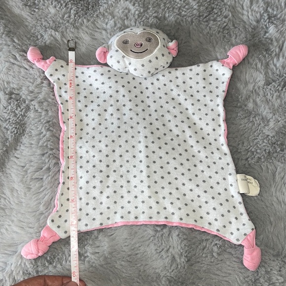 Organic Farm Buddies PINK Baby Security Blanket Rattle Dreamy Sheep Lovey Toy - Picture 1 of 7